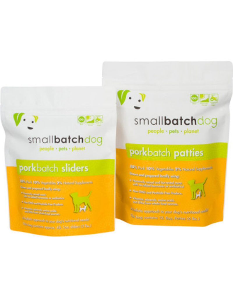 Smallbatch Pets Smallbatch Frozen Dog Food 8 oz Patties | Pork 18 lbs (*Frozen Products for Local Delivery or In-Store Pickup Only. *)
