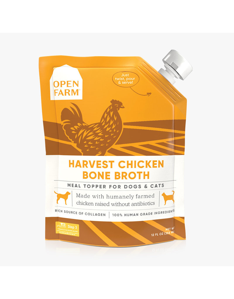 Open Farm Open Farm Bone Broth | Harvest Chicken 12 oz CASE