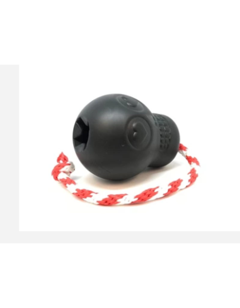 SodaPup SodaPup Halloween Sugar Skull Chew Toy and Treat Dispenser Black Large