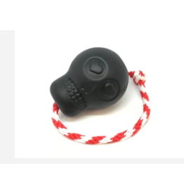 SodaPup SodaPup Halloween Sugar Skull Chew Toy and Treat Dispenser Black Large