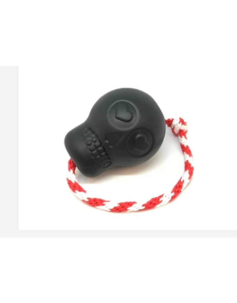 SodaPup SodaPup Halloween Sugar Skull Chew Toy and Treat Dispenser Black Large
