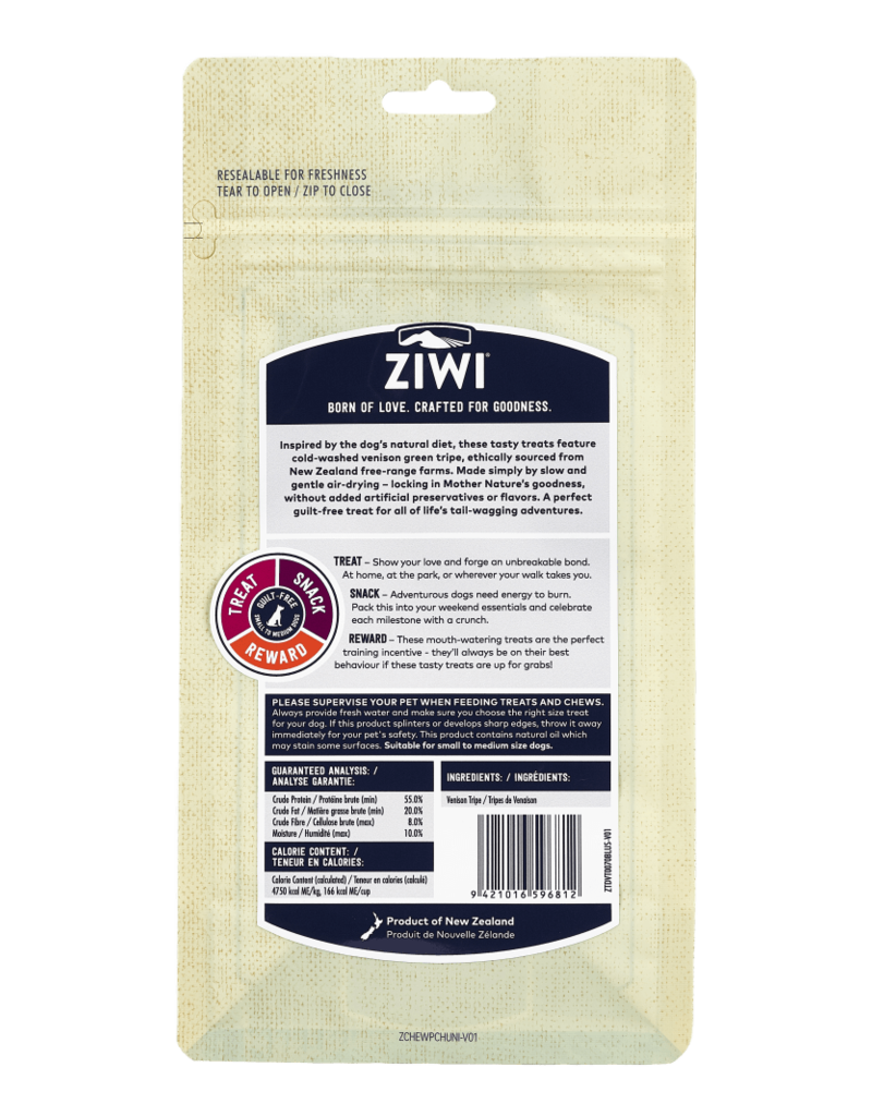 Ziwipeak DISC/M Ziwipeak Dog Chews | Venison Green Tripe 2.4 oz