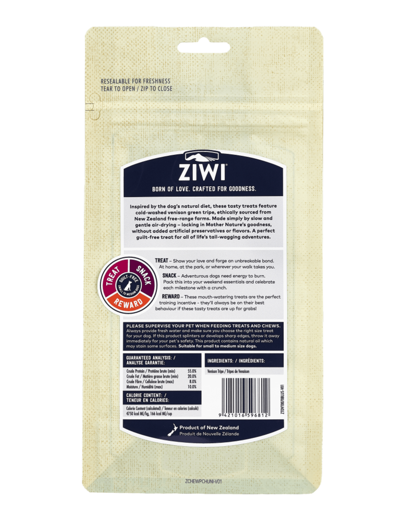 Ziwipeak Ziwipeak Dog Chews | Venison Green Tripe 2.4 oz