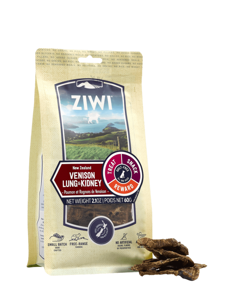 Ziwipeak Ziwipeak Dog Chews | Venison Lung & Kidney Chips 2.1 oz