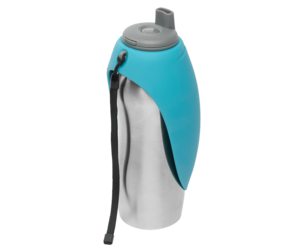 Messy Mutts Stainless Steel Travel Water Bottle Blue The Pet