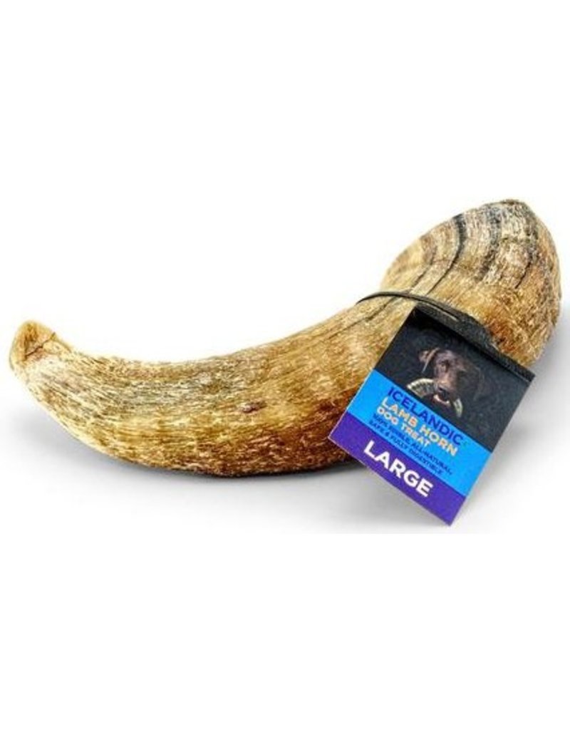 IcelandicPLUS DISC Icelandic+ Dog Treats Lamb Horn Large single
