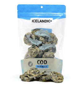 IcelandicPLUS Icelandic+ Dog Treats | Cod Skin Rolls 3 oz