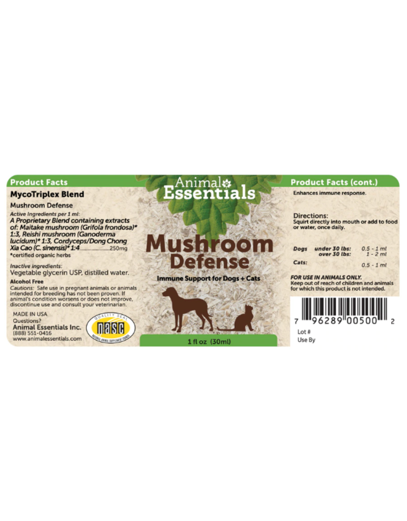 Animal Essentials Animal Essentials Tinctures Mushroom Defense Myco Triplex 2 oz