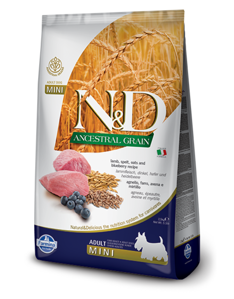 Farmina Pet Foods Farmina Ancestral Grain Dog Kibble Mini Bites | Lamb & Blueberry 5.5 lb