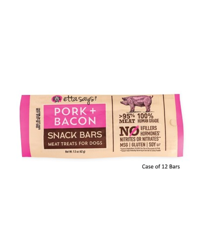 Etta Says Etta Says Snack Bar Dog Treats | Pork & Bacon 1.5 oz single