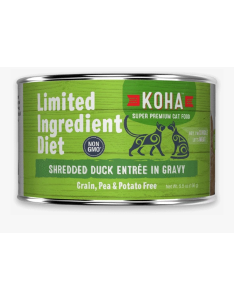 Koha Koha LID Premium Cat Food | Shredded Duck 5.5 oz CASE