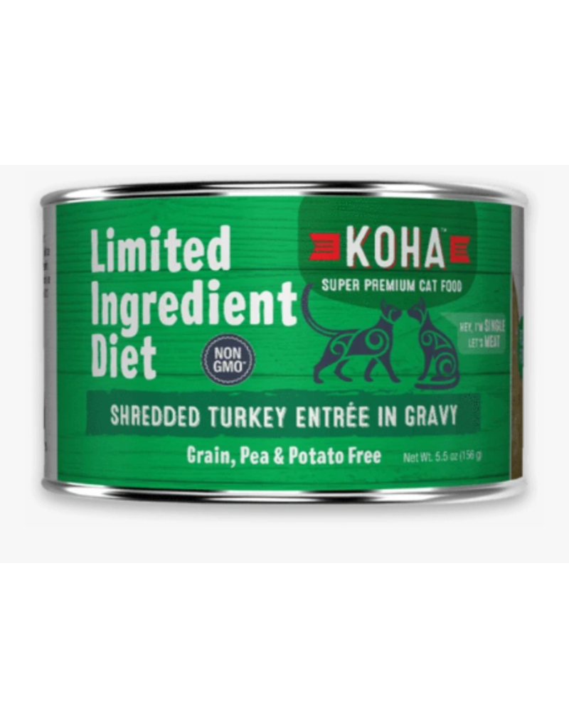 Koha Koha LID Premium Cat Food | Shredded Turkey 5.5 oz CASE