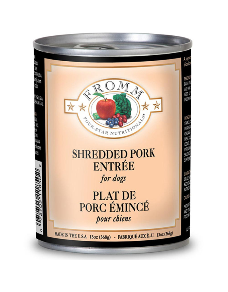 Fromm Fromm Four Star Canned Dog Food CASE Shredded Pork 12 oz