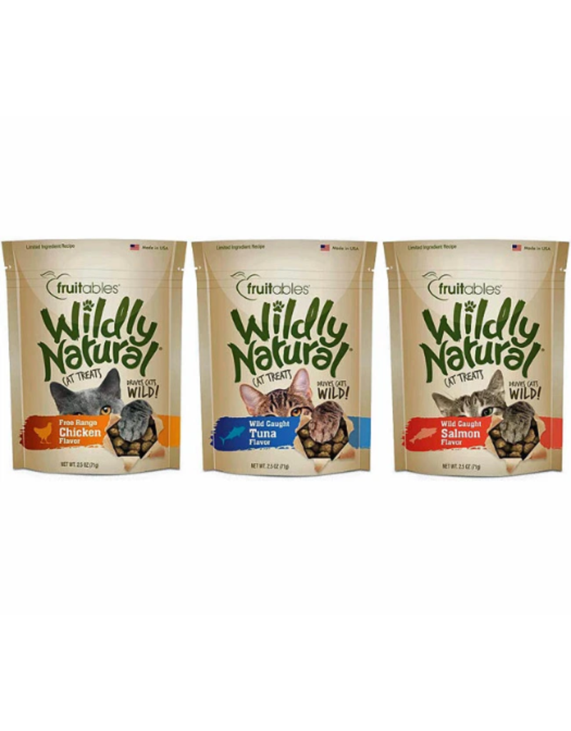 Fruitables Fruitables Wildly Natural Cat Treats | Wild Caught Salmon Flavor 2.5 oz