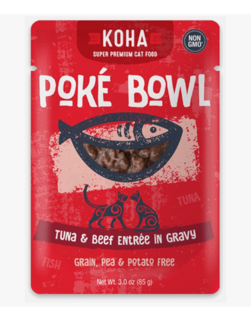 Koha Koha Cat Poke Bowl Tuna & Beef Pouch 3 oz  single