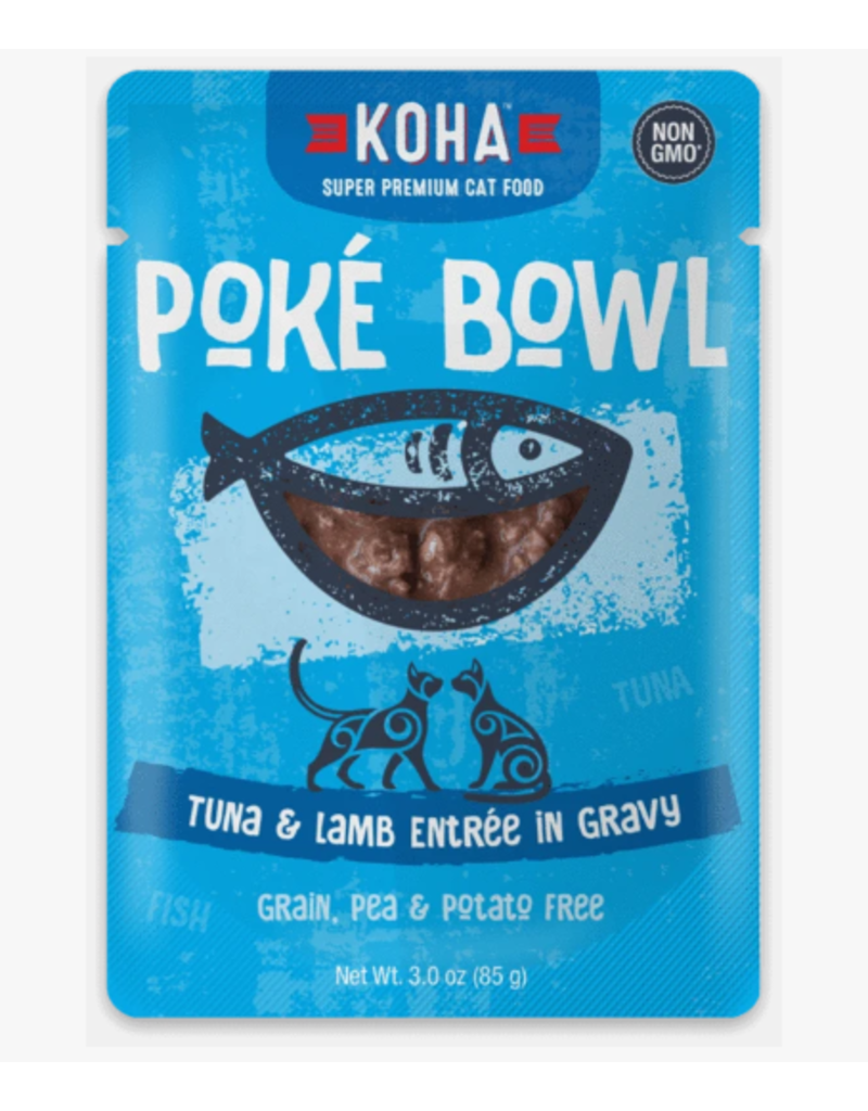 Koha Koha Cat Poke Bowl Tuna & Lamb Pouch 3 oz CASE