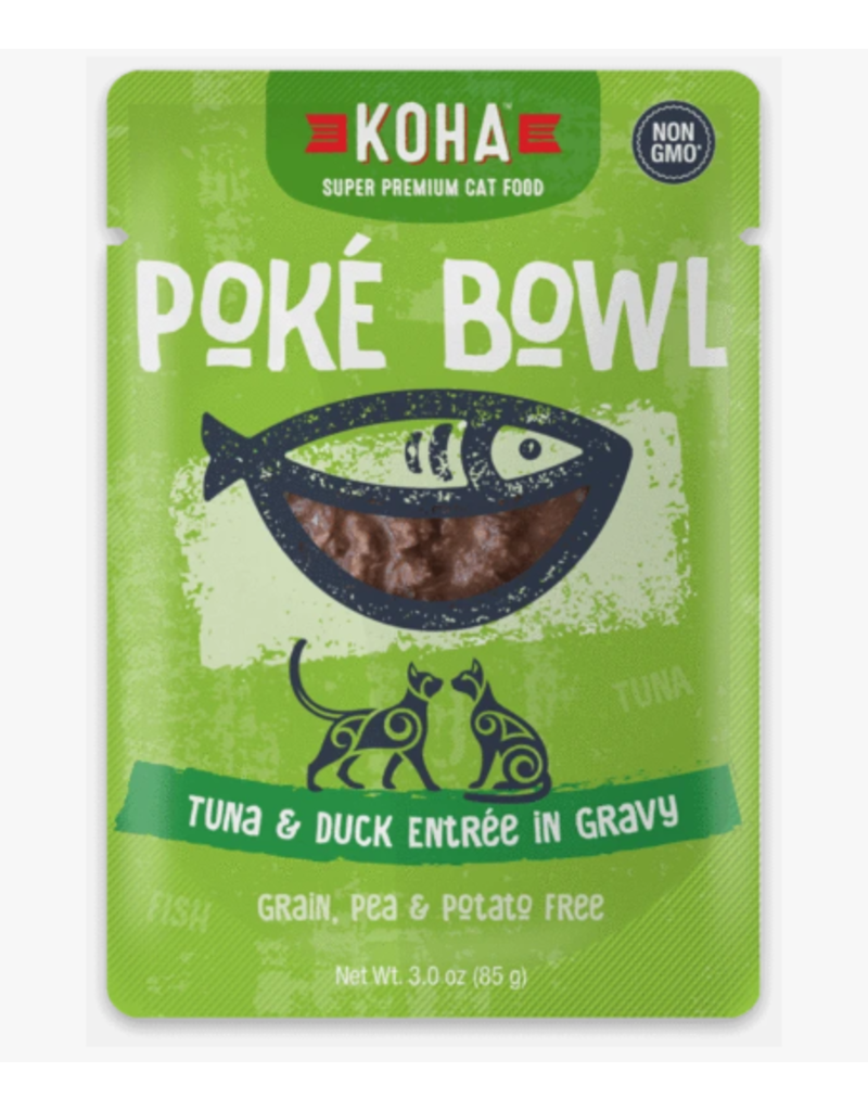 Koha Koha Cat Poke Bowl Tuna & Duck Pouch 3 oz CASE