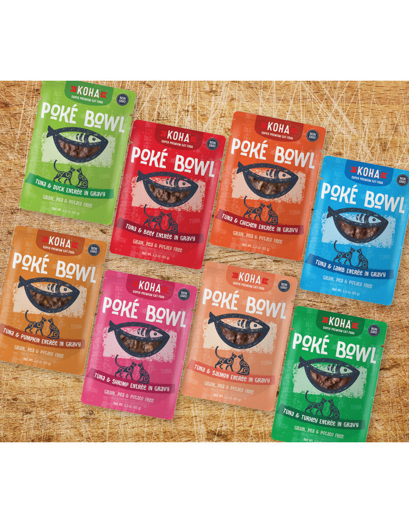 Koha Koha Cat Poke Bowl Tuna & Duck Pouch 3 oz CASE
