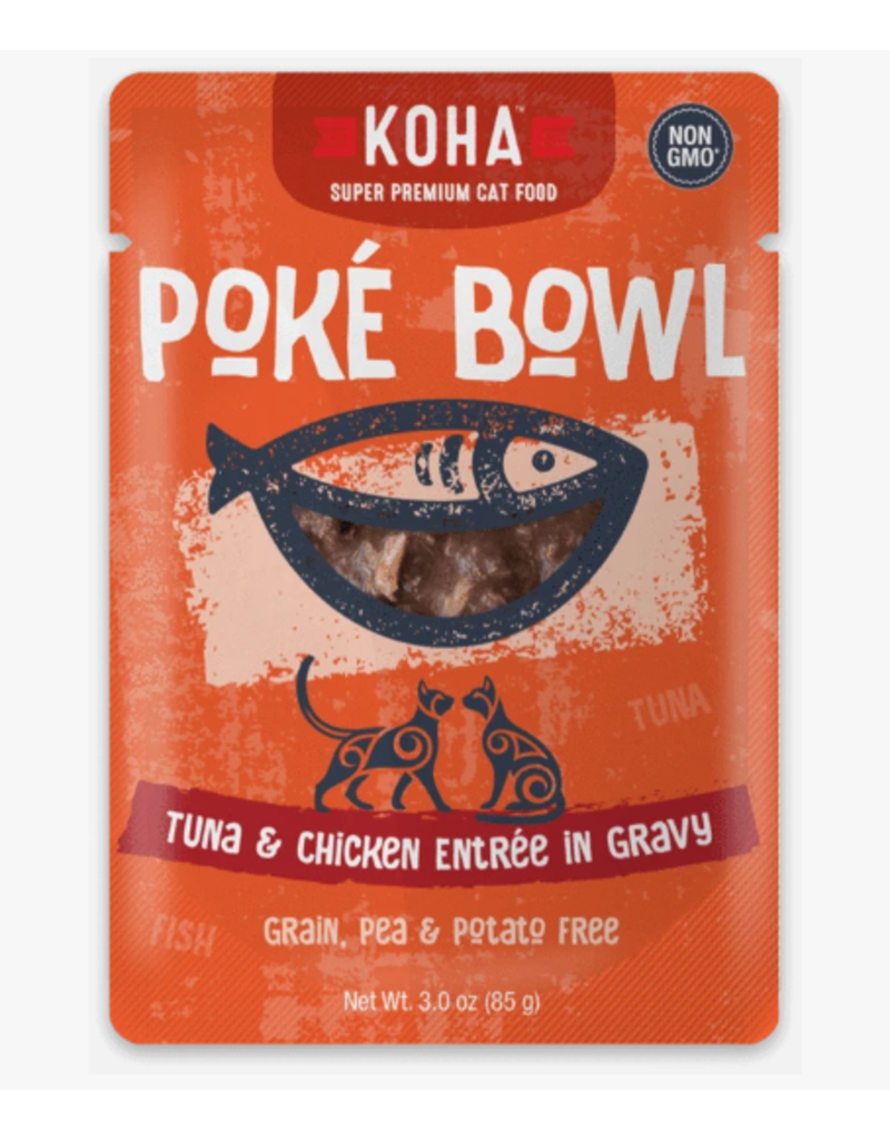 Koha Koha Cat Poke Bowl Tuna & Chicken Pouch 3 oz CASE
