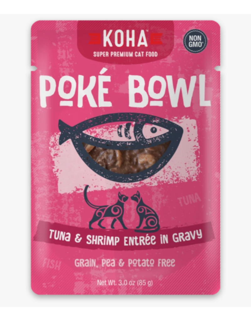 Koha Koha Cat Poke Bowl Tuna & Shrimp Pouch 3 oz CASE