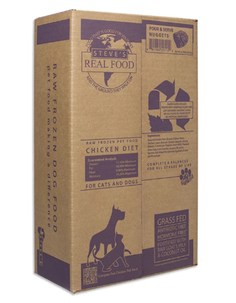 Steve's Real Food The Pet Beastro Steve's Real Food Frozen Dog & Cat Patties Chicken 13.5 lbs For Raw Feeding and High Protein Diets (*Frozen Products for Local Delivery or In-Store Pickup Only. *)