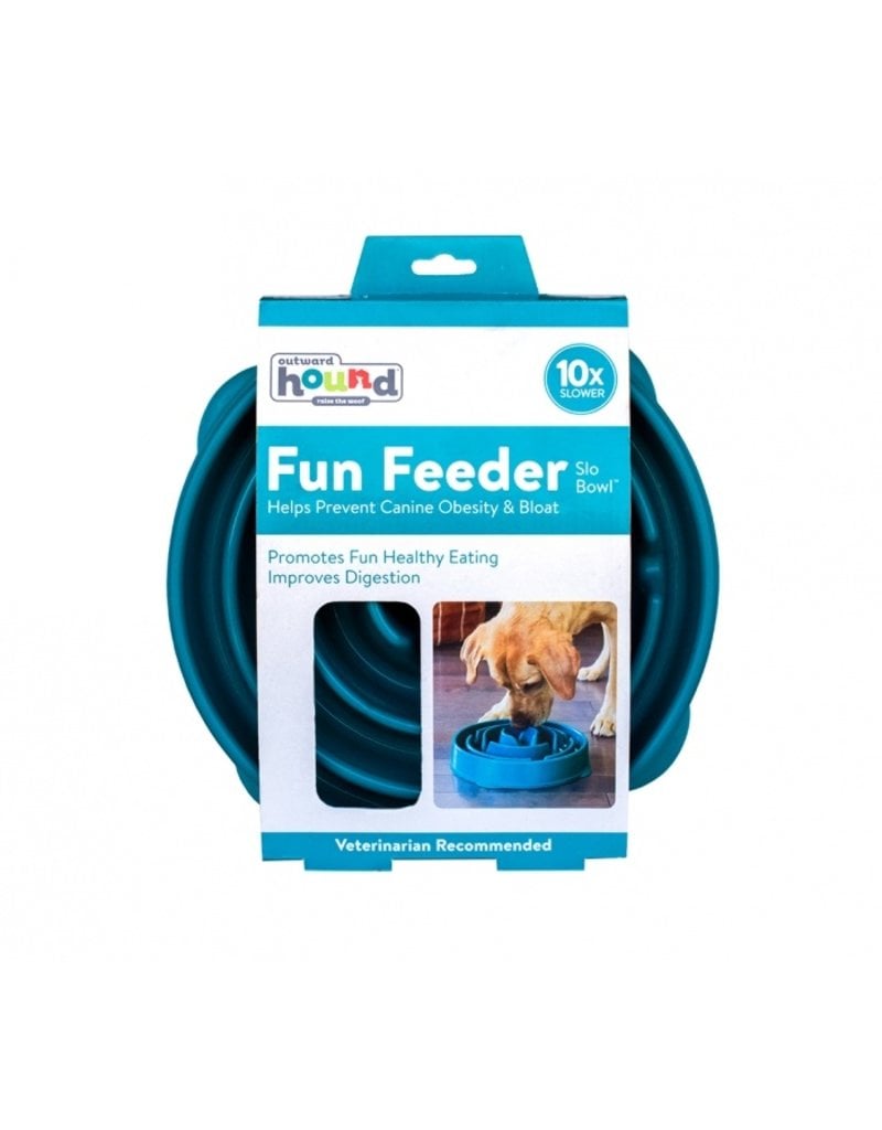 Outward Hound Fun Feeder Slo-Bowl, Large, Purple