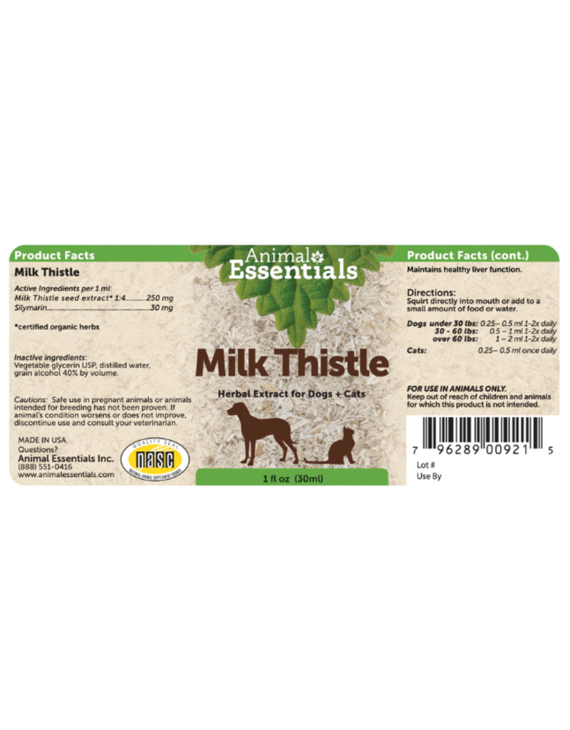 Animal Essentials Animal Essentials Supplements | Milk Thistle 2 oz