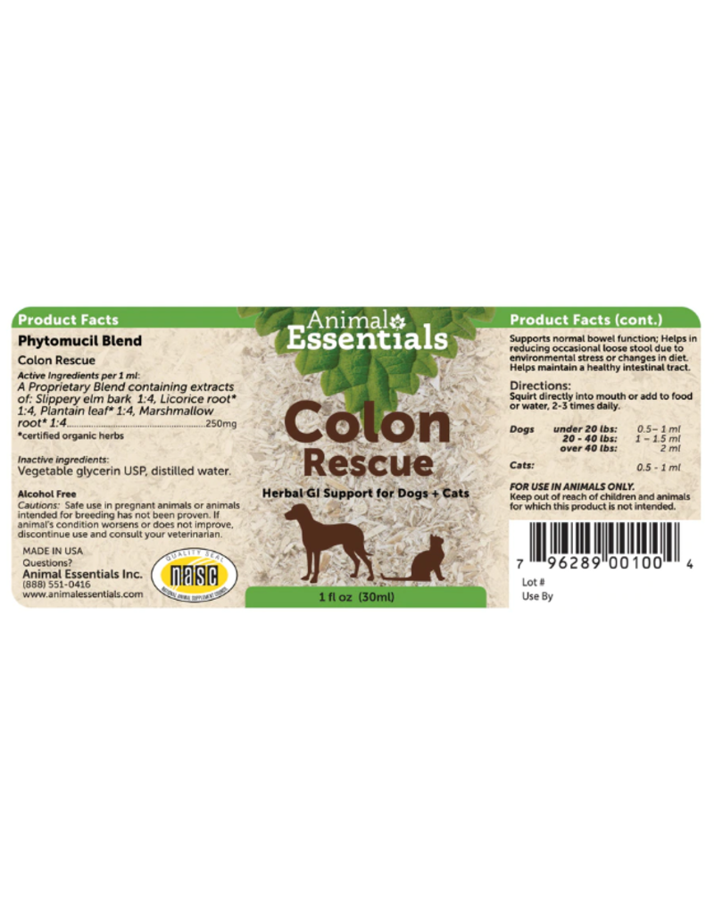 Animal Essentials Animal Essentials Supplements | Colon Rescue 2 oz