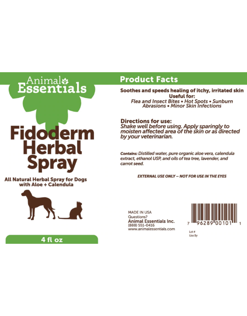 Animal Essentials Animal Essentials FidoDerm Herbal Spray 4 oz