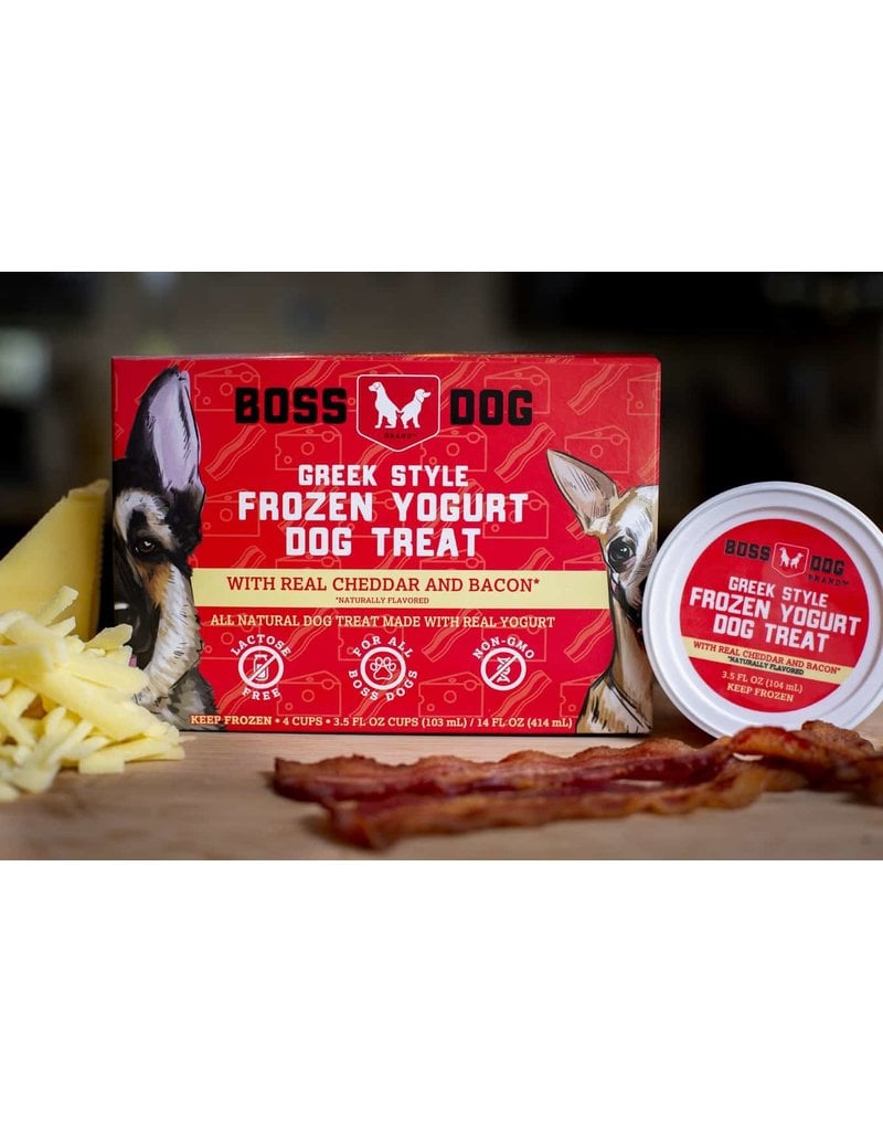 Boss Dog Brand Boss Dog Brand Greek Style Frozen Yogurt | Cheddar & Bacon 4 Cups 14 oz ( *Frozen Products for Local Delivery or In-Store Pickup Only. *)