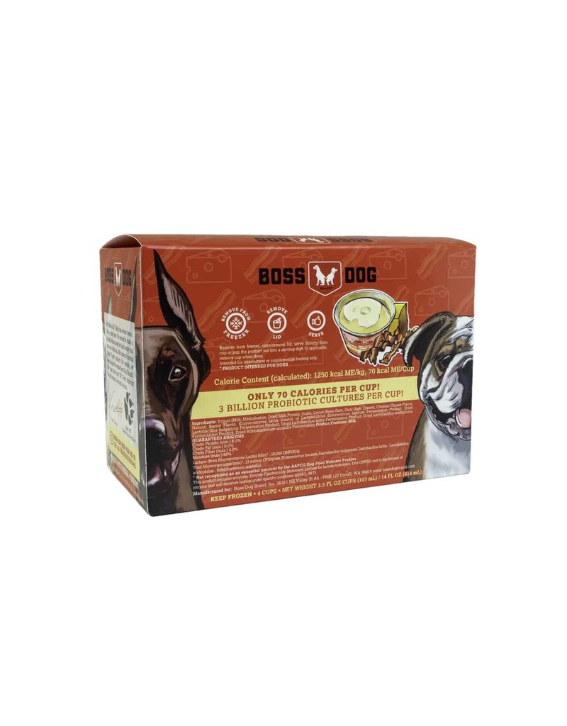 Boss Dog Brand Boss Dog Brand Greek Style Frozen Yogurt | Cheddar & Bacon 4 Cups 14 oz ( *Frozen Products for Local Delivery or In-Store Pickup Only. *)