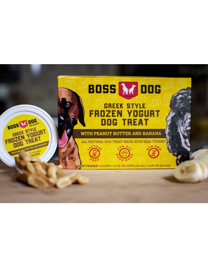 Boss Dog Brand Boss Dog Brand Greek Style Frozen Yogurt | Peanut Butter & Banana 4 Cups 14 oz (*Frozen Products for Local Delivery or In-Store Pickup Only. *)