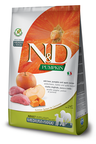 Farmina Grain Free Dog Kibble Pumpkin, Boar & Apple 26.5 lbs - The