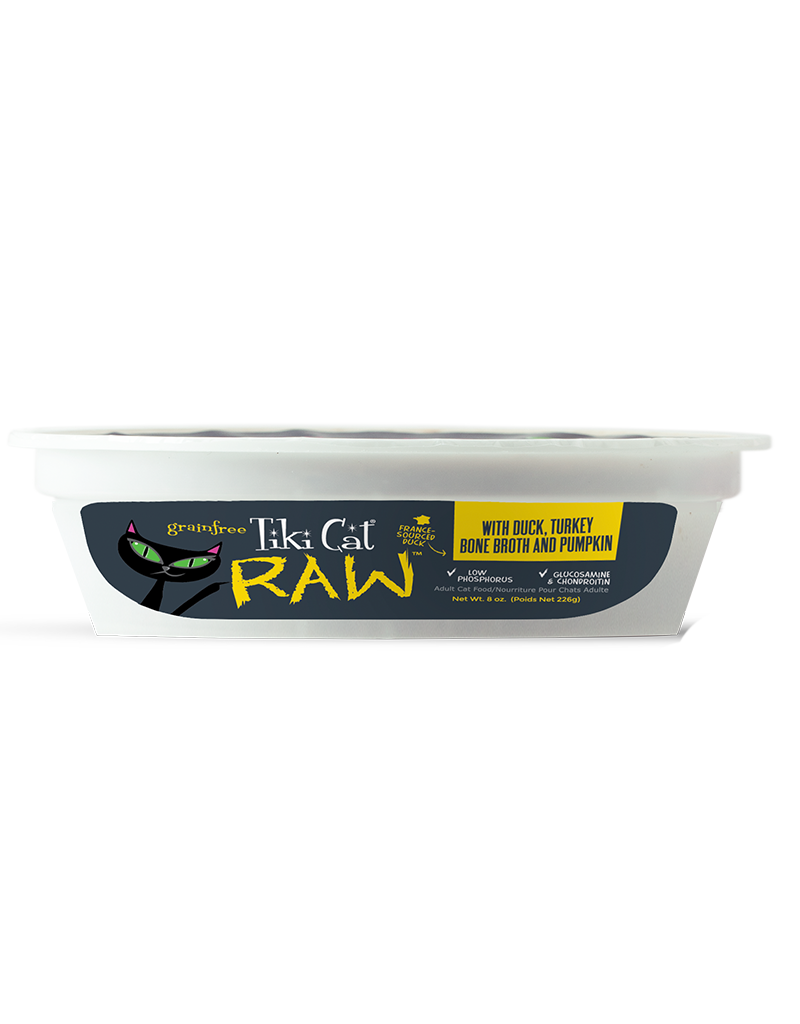 Tiki Cat Tiki Cat Raw Frozen Cat Food CASE | Duck, Turkey Bone Broth & Pumpkin 24 oz (*Frozen Products for Local Delivery or In-Store Pickup Only. *)