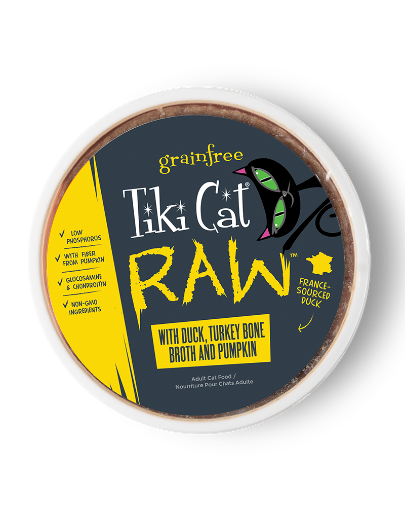 Tiki Cat Tiki Cat Raw Frozen Cat Food CASE | Duck, Turkey Bone Broth & Pumpkin 24 oz (*Frozen Products for Local Delivery or In-Store Pickup Only. *)