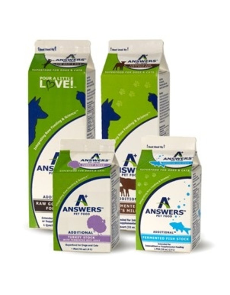 Answer's Pet Food Answers Goat Milk 32 oz CASE (*Frozen Products for Local Delivery or In-Store Pickup Only. *)
