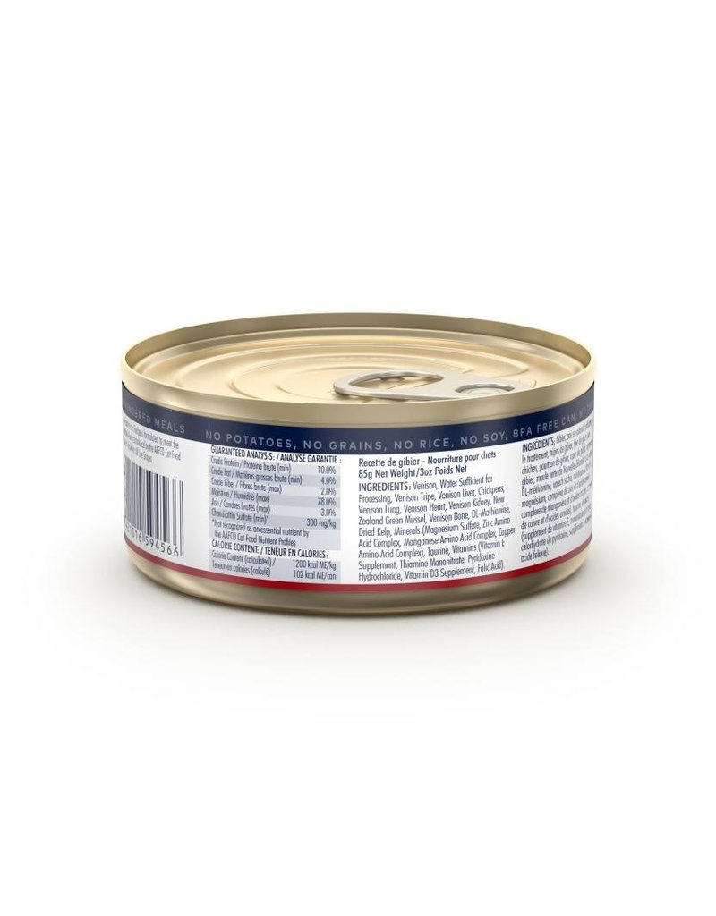 Ziwipeak ZiwiPeak Canned Cat Food Venison 3 oz CASE
