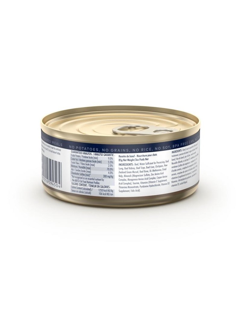 Ziwipeak ZiwiPeak Canned Cat Food Beef 3 oz CASE