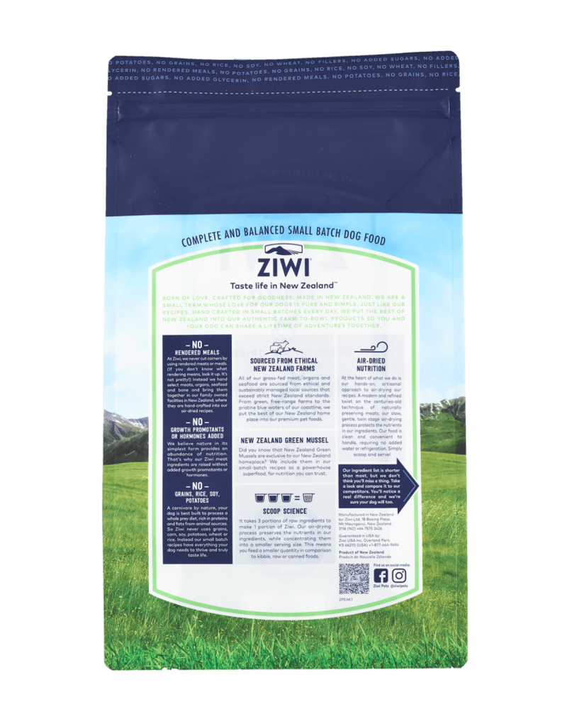 Ziwipeak ZiwiPeak Air-Dried Dog Food Tripe & Lamb 1 lb