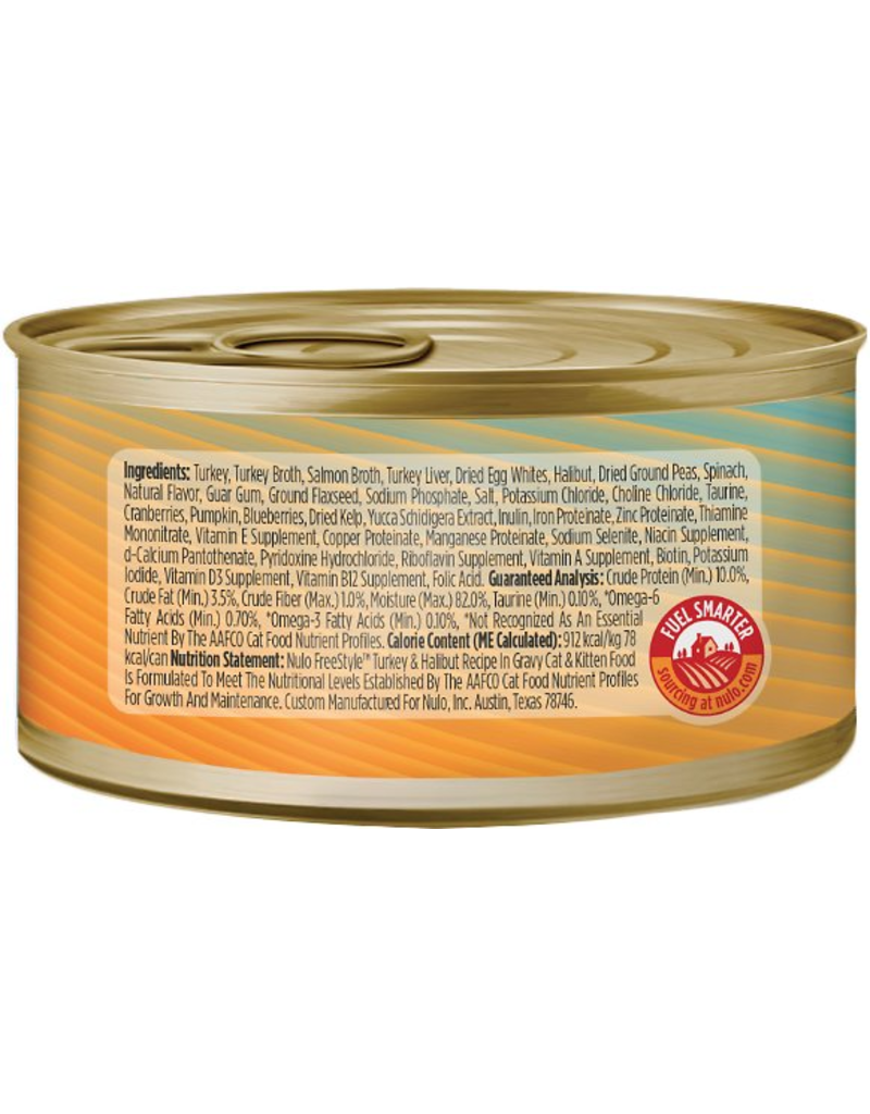 Nulo Nulo FreeStyle Canned Cat Food | Shredded Turkey & Halibut 3 oz CASE