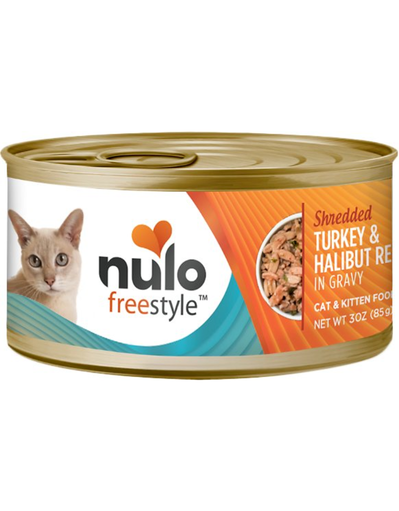 Nulo Nulo FreeStyle Canned Cat Food | Shredded Turkey & Halibut 3 oz CASE