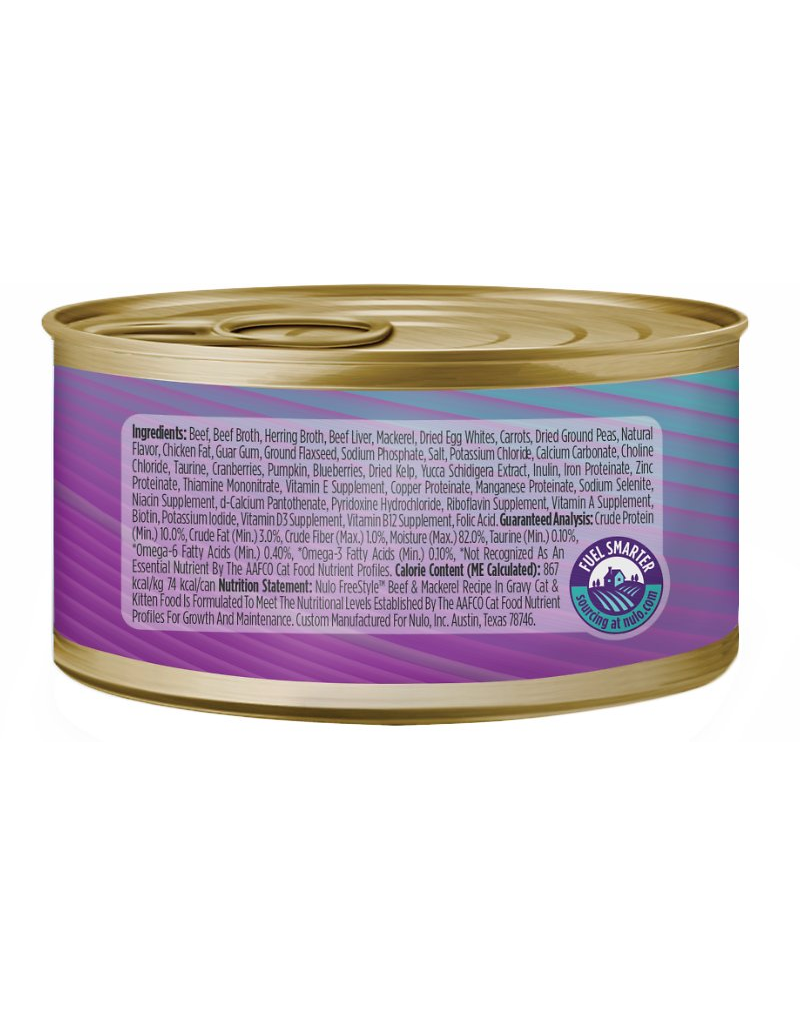 Nulo Nulo FreeStyle Canned Cat Food | Minced Beef & Mackerel 3 oz single