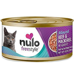 Nulo Nulo FreeStyle Canned Cat Food | Minced Beef & Mackerel 3 oz single