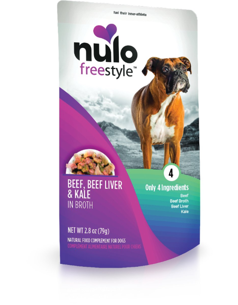 Nulo Nulo Freestyle Dog Pouches | Beef, Beef Liver, & Kale in Broth 2.8 oz