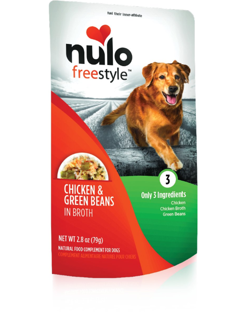 Nulo Nulo Freestyle Dog Pouches | Chicken & Green Beans in Broth 2.8 oz single