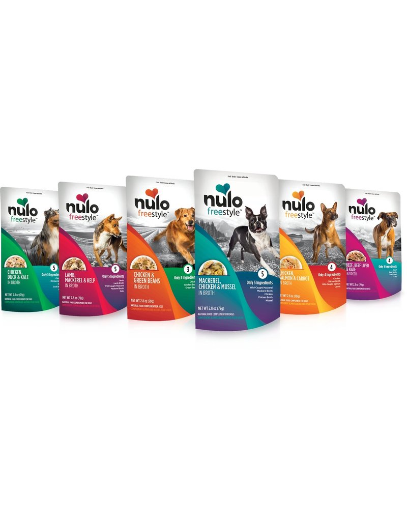 Nulo Nulo Freestyle Dog Pouches | Chicken, Salmon, & Carrot in Broth 2.8 oz single