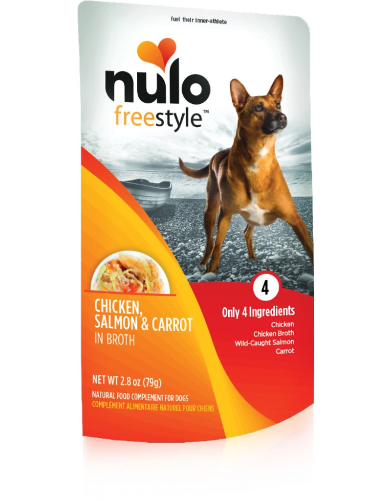 Nulo Nulo Freestyle Dog Pouches | Chicken, Salmon, & Carrot in Broth 2.8 oz single