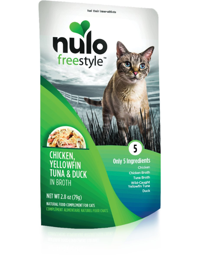 Nulo Nulo Freestyle Cat Pouches | Chicken, Yellowfin, Tuna & Duck in Broth 2.8 oz CASE