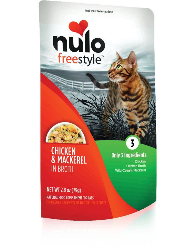 Nulo Nulo Freestyle Cat Pouches | Chicken & Mackerel in Broth 2.8 oz single