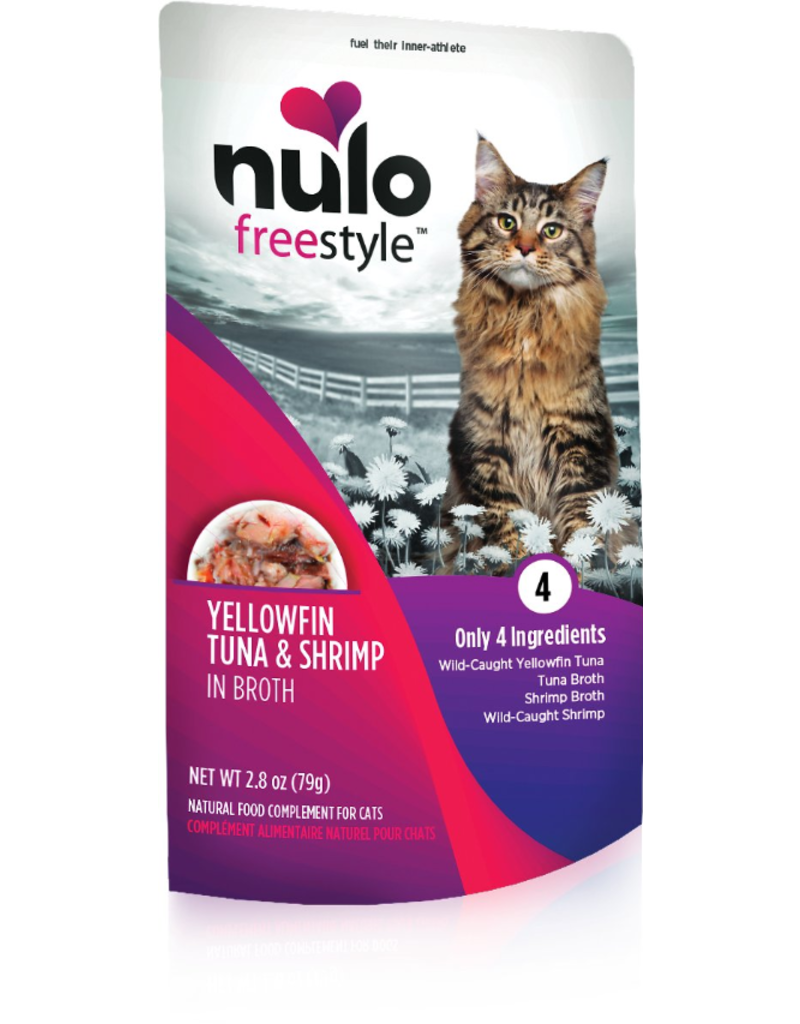 Nulo Nulo Freestyle Cat Pouches | Yellowfin, Tuna & Shrimp in Broth 2.8 oz single
